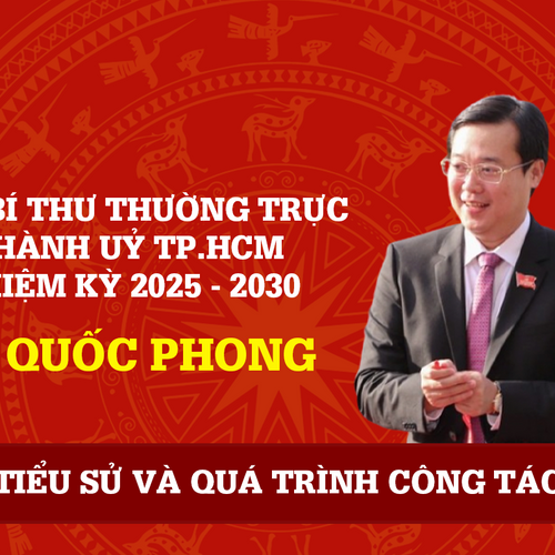 Tiểu sử tân Phó Bí thư Thường trực Thành ủy TP.HCM Lê Quốc Phong