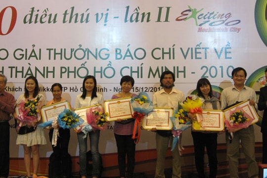 Giải thưởng Báo chí viết về Du lịch TP.HCM năm 2010