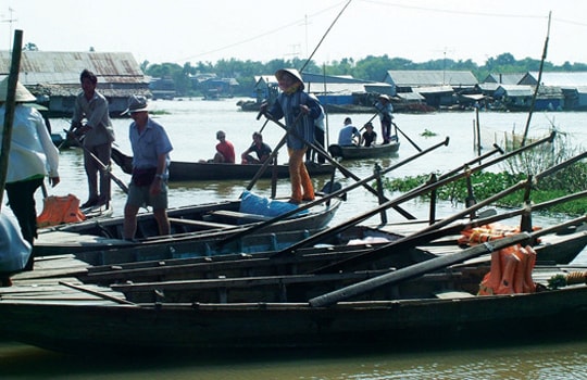 Mùa nước nổi ở đầu nguồn sông Hậu