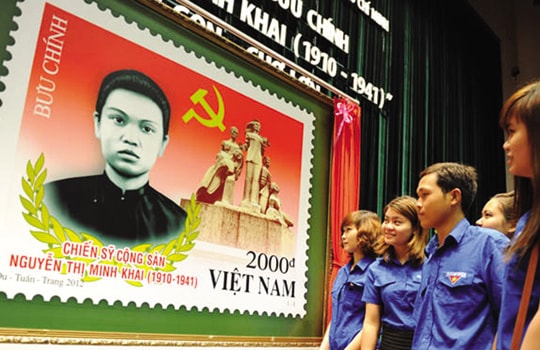 Phát hành bộ tem chiến sĩ công sản Nguyễn Thị Minh Khai