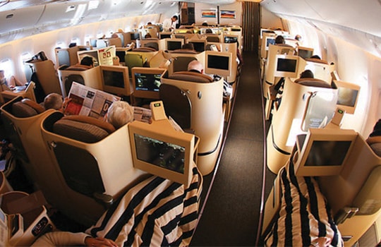 Những chiếc ghế hạng thương gia tuyệt vời