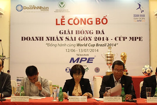 12/6 khai mạc giải bóng đá Doanh Nhân Sài Gòn 2014