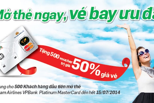 Tặng 1 chiều bay nội địa cho chủ thẻ VNA - VPBank