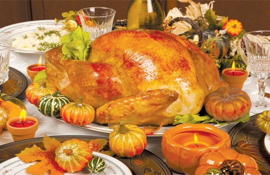 Gà Tây trên bàn tiệc lễ Tạ Ơn