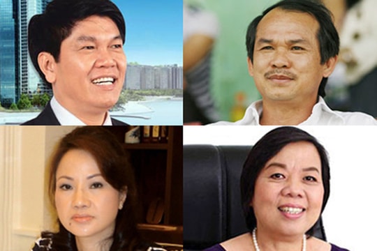 20 doanh nhân có tài sản tăng mạnh nhất trên sàn chứng khoán 2014