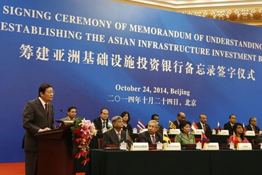 AIIB: Ấn Độ đứng sau Trung Quốc về quyền biểu quyết