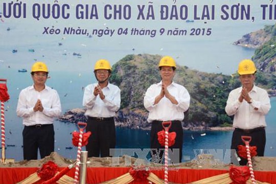 Khởi công dự án Cấp điện lưới quốc gia cho xã đảo Lại Sơn, Kiên Giang