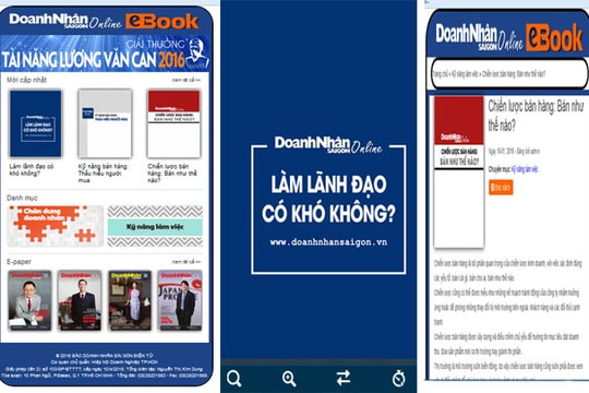 Ra mắt Ebook Doanh Nhân Sài Gòn Online
