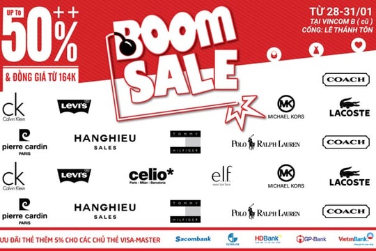 4 ngày sale hàng hiệu tại Vincom B TP.HCM