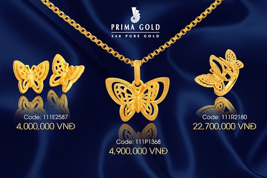 Prima Gold ưu đãi 8/3 nhân ra mắt bộ sưu tập “Cánh bướm"