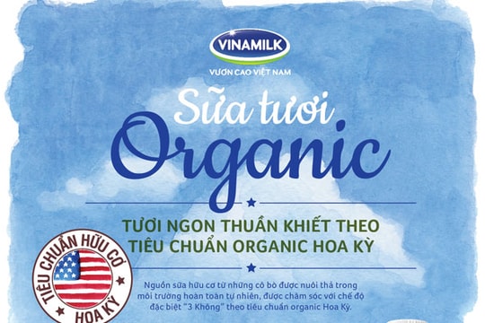 Vinamilk giới thiệu sữa tươi organic chuẩn USDA