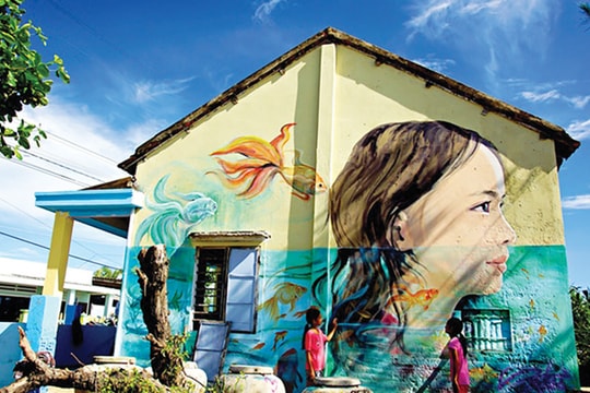 Làng tranh tường ở Tam Kỳ