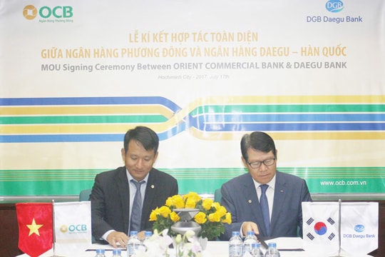OCB ký kết hợp tác toan diện với Ngân hàng Daegu Hàn Quốc
