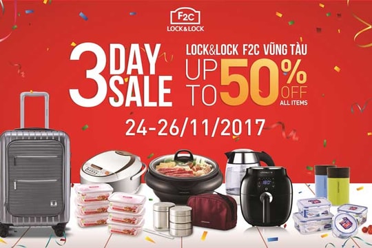 Giảm giá đến 50% “Mừng LOCK&LOCK F2C Vũng Tàu trở lại”