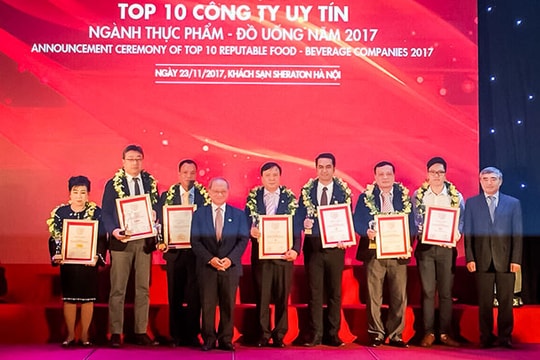 Acecook đạt top 10 doanh nghiệp uy tín năm 2017
