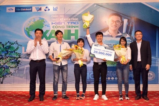 Nhóm sinh viên ĐH Bách khoa đoạt giải Nhất cuộc thi “Kiến tạo công trình xanh”