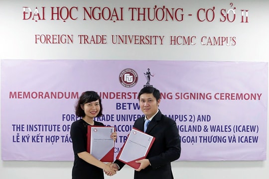 Viện Kế toán Công chứng Anh và xứ Wales ký kết hợp tác chiến lược với ĐH Ngoại thương TP.HCM
