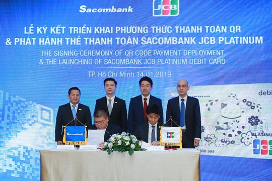 Sacombank cùng JCB ký kết triển khai phương thức thanh toán QR