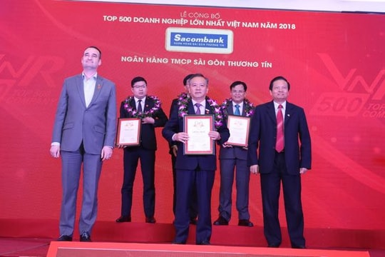 Sacombank vào Top 50 doanh nghiệp lớn nhất Việt Nam 2018 (VNR500)