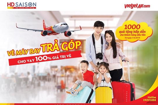 HD Saison cho trả góp mua vé máy bay Vietjet