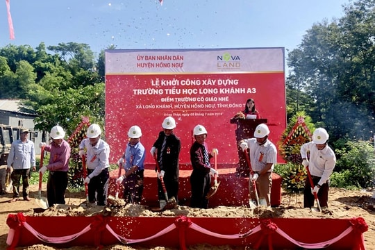 Khởi công trường học tại Long Khánh, Đồng Tháp