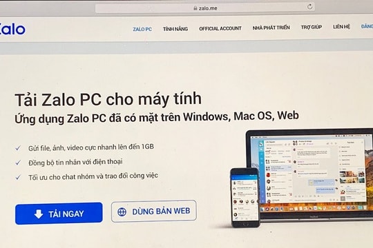 Yêu cầu thu hồi tên miền Zalo.vn và Zalo.me vì hoạt động mạng xã hội không phép