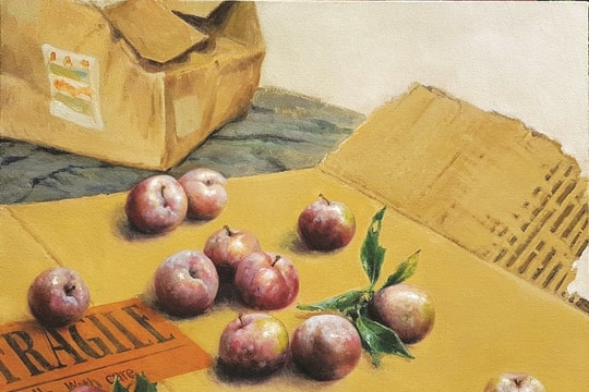 "Ký ức quê nhà" trong tranh Nguyễn Trọng Khôi