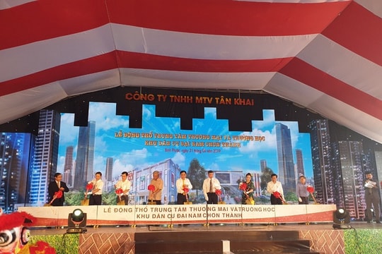 Xây dựng trung tâm thương mại và trường học tại khu dân cư Đại Nam