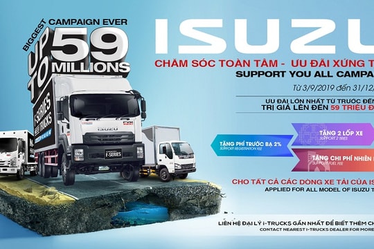 ISUZU khuyến mãi lên đến 59 triệu đồng