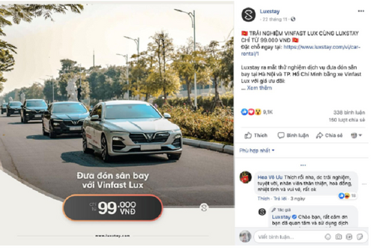 Luxstay hủy lộ trình tăng giá đưa đón sân bay