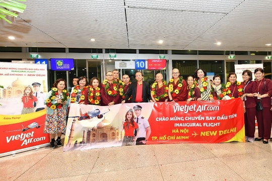 Vietjet khai trương hai đường bay thẳng từ Việt Nam tới New Delhi (Ấn Độ)