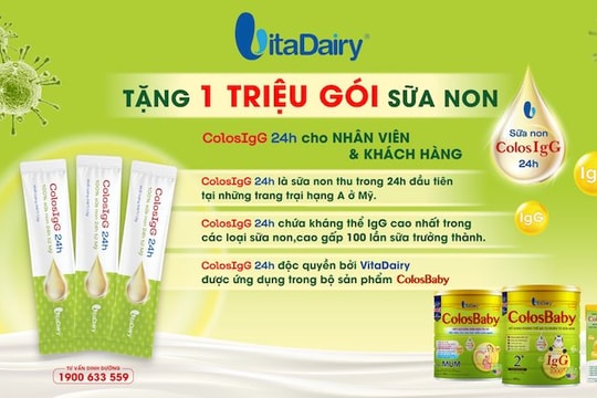 VITADAIRY trao tặng 1 triệu gói sữa non COLOSIgG chống dịch Covid-19