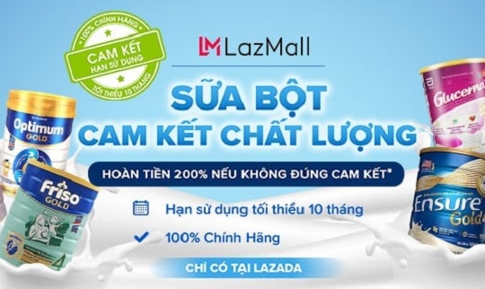 Lazada khởi động chương trình “Sữa bột cam kết chính hãng”