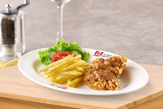 Gà bít tết xốt tiêu đen