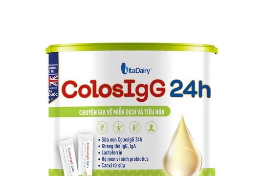 VitaDairy ra mắt ColosIgG 24h tăng cường miễn dịch cho trẻ em và người lớn.