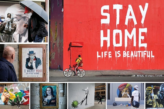 Tranh đường phố mùa đại dịch toàn cầu
