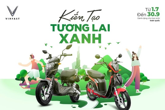 Vinfast tặng 50.000 pin xe máy điện cho học sinh - chung tay “kiến tạo tương lai xanh”