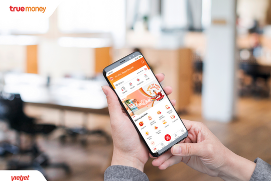 Mua vé máy bay Vietjet bằng ví điện tử TrueMoney