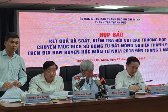 Xử lý 58 cán bộ ở Hóc Môn liên quan 1.386 hồ sơ sai phạm đất đai