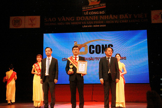 Bcons vinh dự nhận giải thưởng Sao Vàng Doanh nhân đất Việt năm 2020