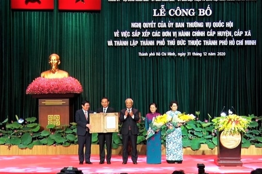 TP.HCM công bố quyết định thành lập TP Thủ Đức