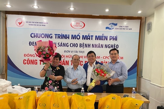 Doanh nhân Lê Thị Giàu giúp 100 bệnh nhân nghèo sáng mắt vui Xuân, đón Tết nguyên đán