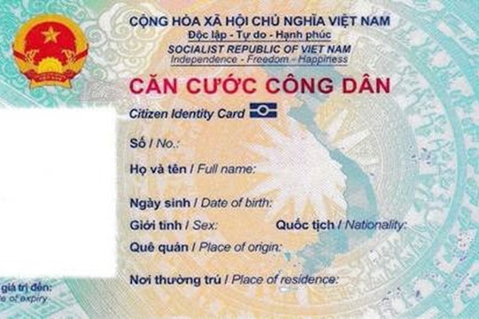 Công bố mẫu thẻ căn cước công dân gắn chip