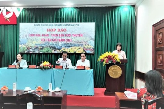 Hội chợ hoa Xuân “Trên bến dưới thuyền” tại Bến Bình Đông