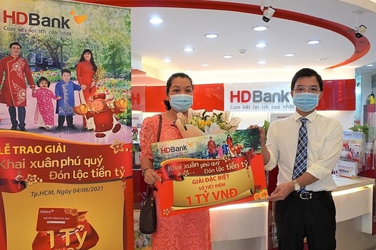 15 khách hàng trúng thưởng hơn 11 tỷ đồng từ HDBank
