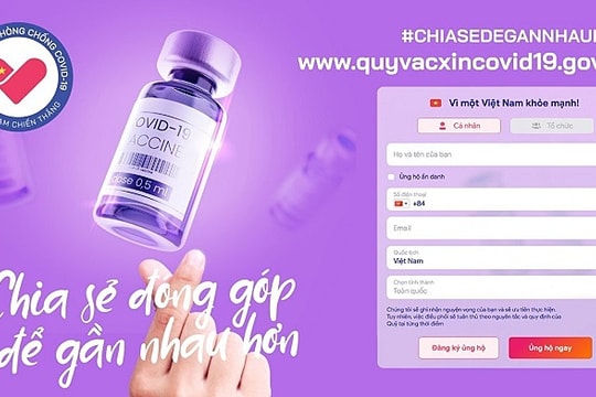 Chung tay góp quỹ vaccine phòng Covid-19 dễ dàng qua website vì một Việt Nam khoẻ mạnh