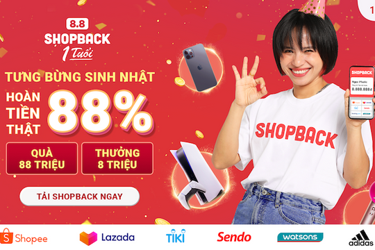 Chương trình ưu đãi hoàn tiền cho khách mua sắm trực tuyến