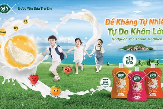 Nước yến sữa trái cây Gennest: Dinh dưỡng đột phá mới cho trẻ nhỏ