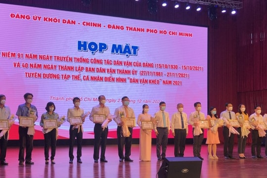 Tuyên dương “Điển hình dân vận khéo” cấp thành phố năm 2021