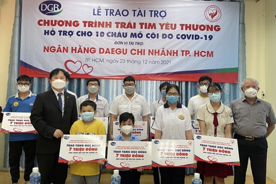 Ngân hàng Daegu giúp các cháu bị mồ côi do dịch Covid - 19